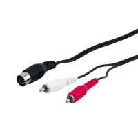 Audio Cable Adapter, DIN Male to Stereo RCA Male