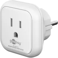 Travel Adapter USA/Japan to Europe, white