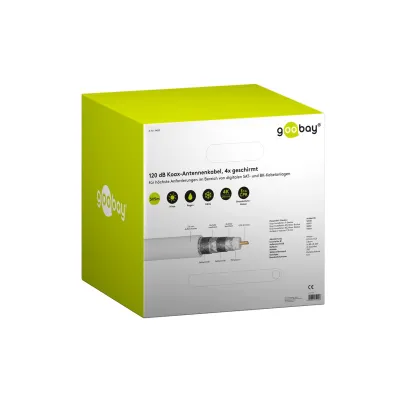 120 dB SAT Coaxial Cable, 4x Shielded, CCS