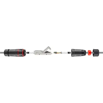 Outdoor (IP68) LAN Cable Connector, CAT 6 Shielded