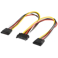 PC Y Power Cable/Adapter, SATA 1x Male to 2x Female