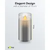 LED Real Wax Candle in Glass, 7.5 x 15 cm