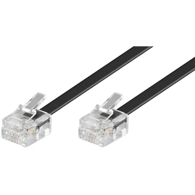 Modular Telephone Cable, black