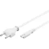 Connection Cable with Europlug, 5 m, white, (2*0.75 mm²)