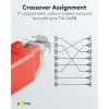 RJ45 Crossover Modular Adapter, CAT 5e