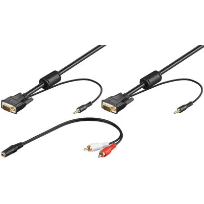 Full HD SVGA Monitor Cable with Audio Line