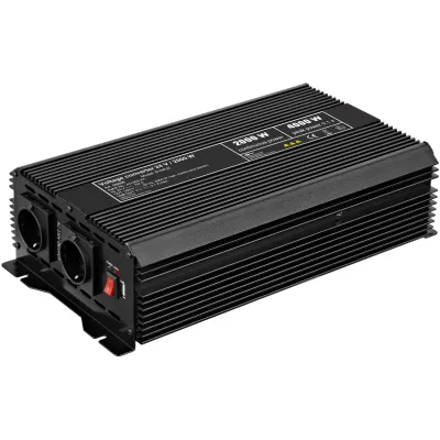 Voltage Converter DC/AC (24 V - 230 V/2000 W) USB
