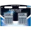 Set of 3 LED Real Wax Candles in Glass, Grey-Transparent, incl. 10x AAA (LR03)