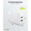 USB-A QC Dual Fast Charger (28 W) white