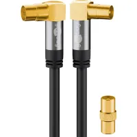 TV Antenna Cable (135 dB), 4x Shielded