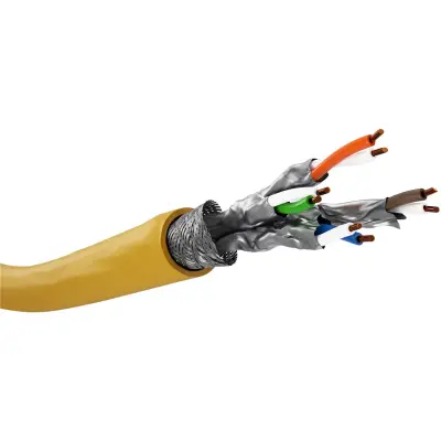 GHMT-certified CAT 8.1, S/FTP (PiMF), Network Cable yellow