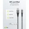 Lightning USB-A Textile Cable with Metal Plugs, 0.5 m