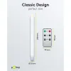 Set of 5 White LED Real Wax Rod Candles, incl. Remote Control