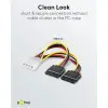 PC Power Cable Y-Shape, 5.25 Plug to 2x SATA