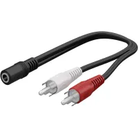 Audio Cable Adapter, 3.5 mm Female to RCA Male