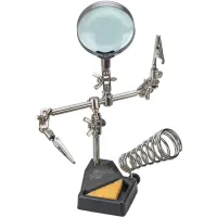 Third Hand with Magnifying Glass and Soldering Iron Stand