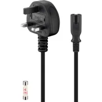 UK Mains Connection Cable, 1.8 m, Black, (2*0.75 mm²)