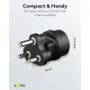 Travel Adapter Europe to South Africa, black