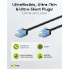 Ultra-Flexible CAT 6A Patch Cable, Slim, U/UTP, black