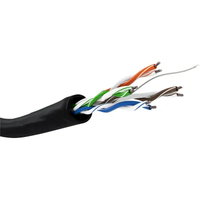 CAT 5e outdoor network cable, U/UTP, black