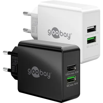 USB-A QC Dual Fast Charger (28 W) black