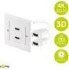 HDMI™ Wall Socket, gold-plated