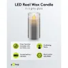 LED Real Wax Candle in Glass, 7.5 x 15 cm
