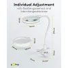LED Magnifying Lamp with Base and Clamp, 6 W, white
