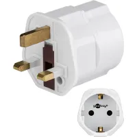 Travel Adapter Europe to UK, white