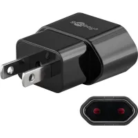 Travel Adapter Europlug to USA/Japan, black