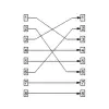 RJ45 Crossover Modular Adapter, CAT 5e