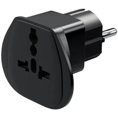 Travel Adapter World to Europe, black