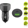 Dual-USB Auto Fast Charger USB-C™ PD (Power Delivery) (48 W)