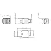 Keystone Module RJ45 CAT 6A, STP, Slim-Line