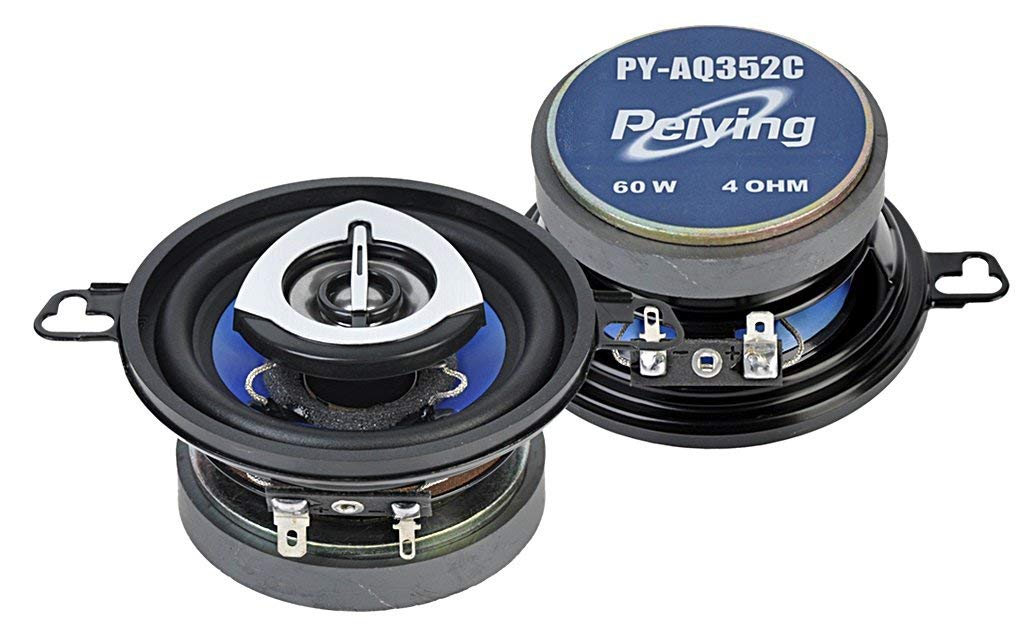 Автомобильные колонки 3.5" 2-полосные 60W пара, Peiying Basic