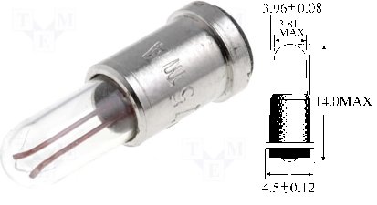 Lamp T1 1.5V 75mA 4*14mm