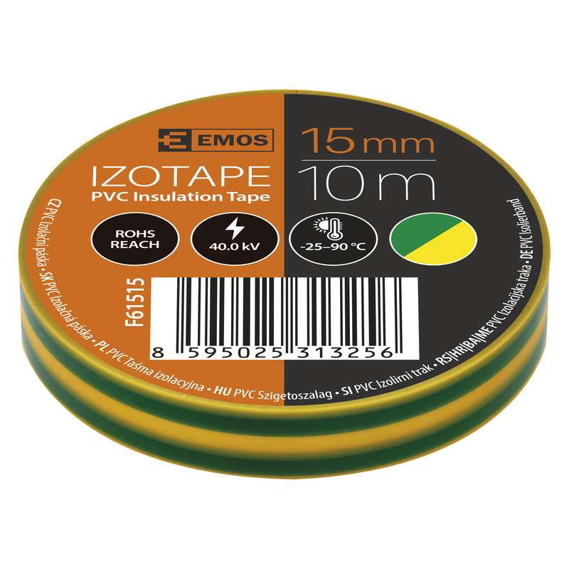 Isolate green/yellow 15mm * 10m