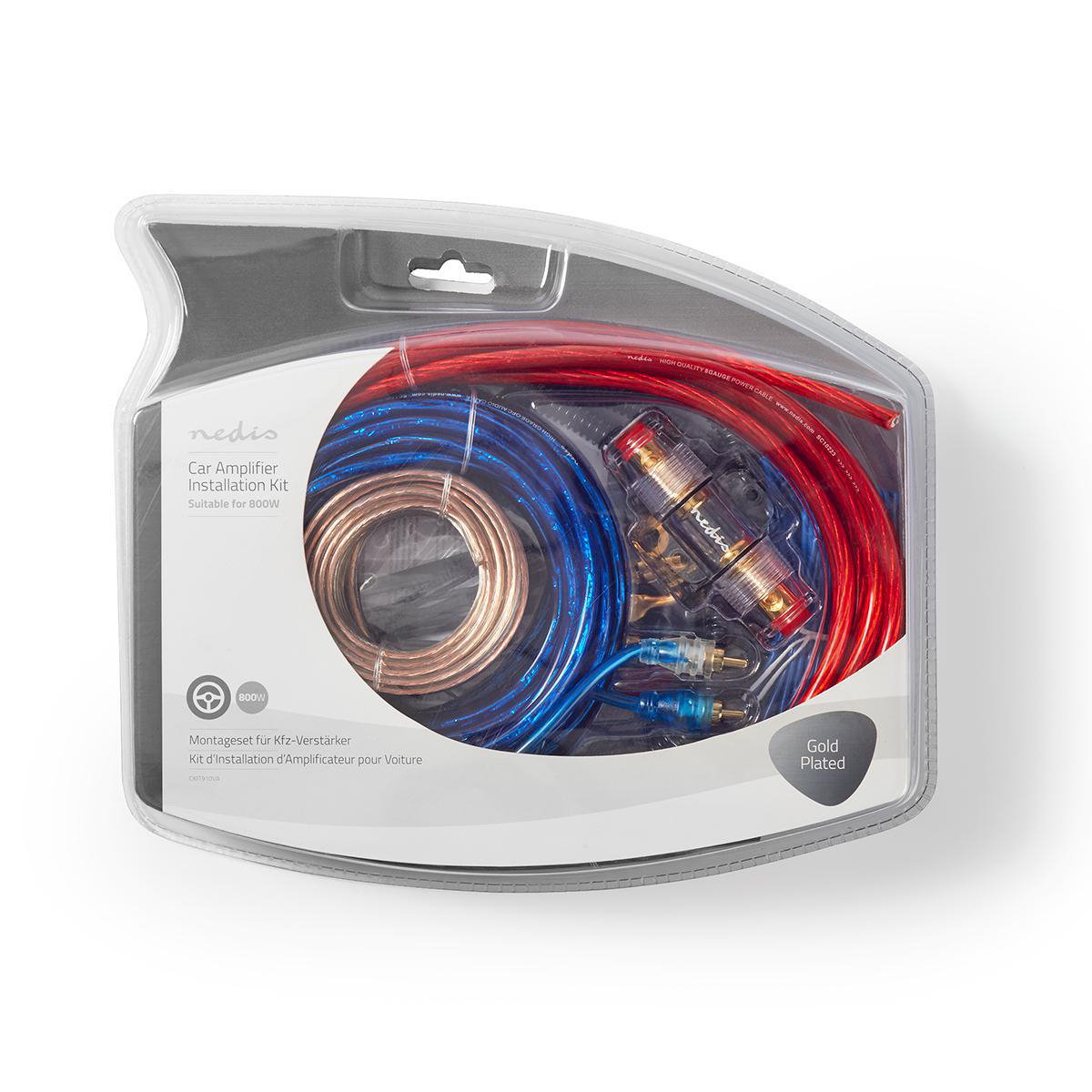 Комплект проводов для усилителя - сабвуфера 5м 8AWG CCA 800W