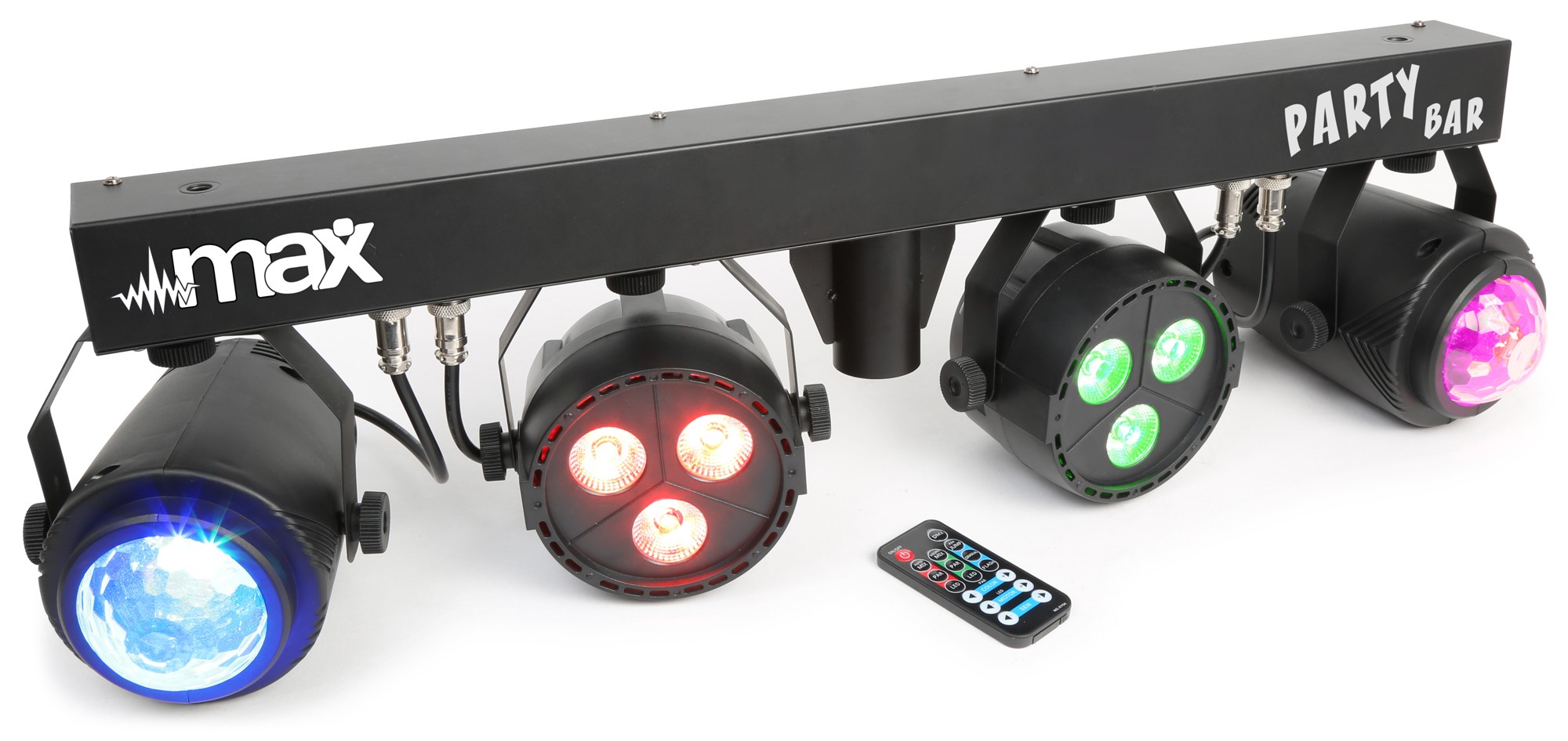 PartyBar 1.7m 1 with 2x LED Par and 2x Jellymoon RGBW