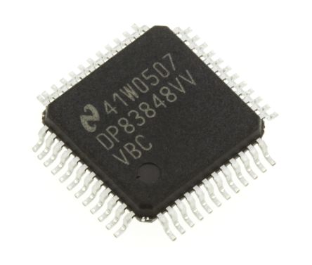 DP83848CVV 10/100 ethernet phy, smd, 48lqfp