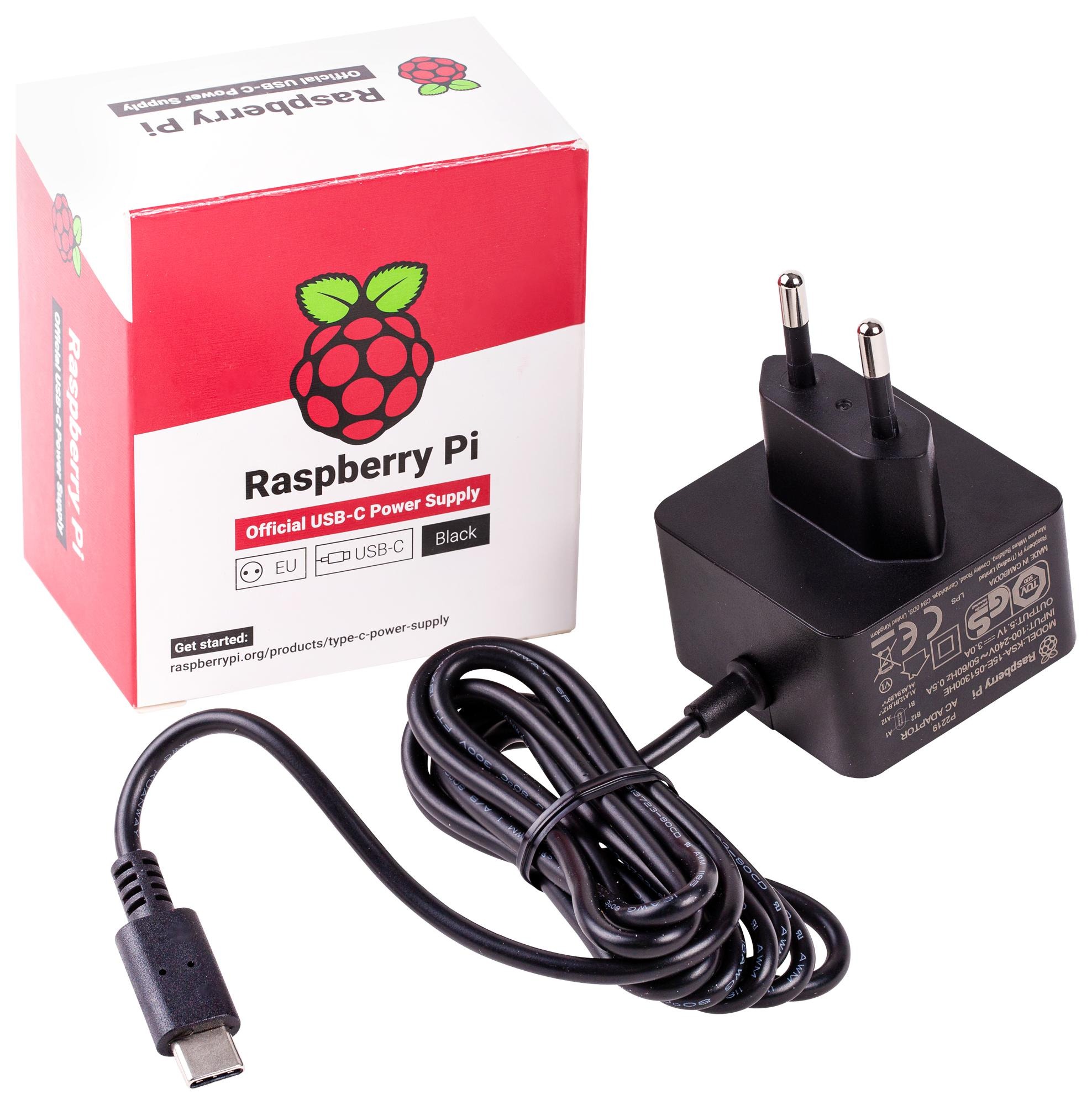 Toiteplokk SC0217 SC1412 Raspberry Pi 4 Must KSA-15E-051300-HE