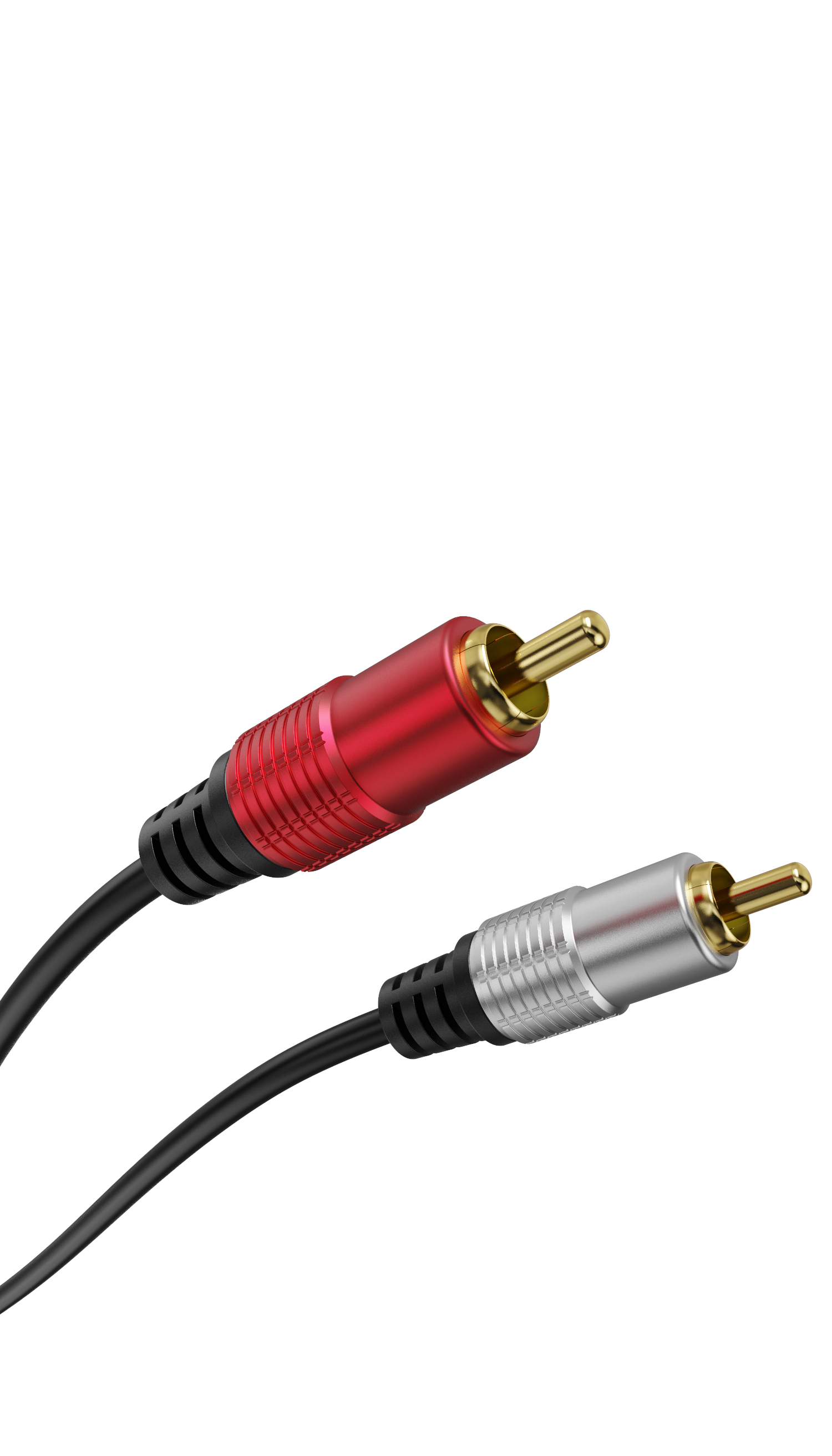 2 RCA plug -2 RCA plug cable 1m Alumiinium