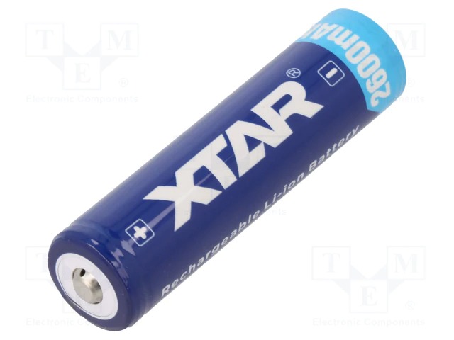 Aku Li-Ion 18650 3.7V 2600mAh 4.5A otsapunniga Xstar