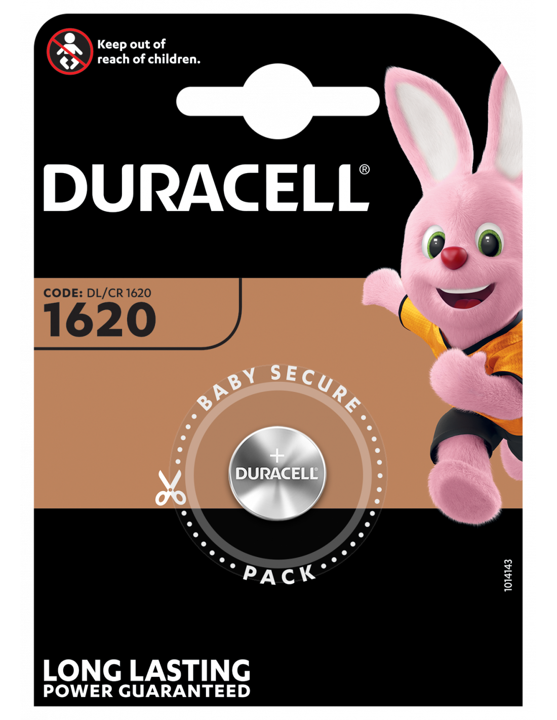 Patarei 3V CR1620 Duracell liitium 16mm 2.0mm