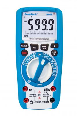 Digital Multimeter, 6.000 Counts, with Backlit Controls & IP67