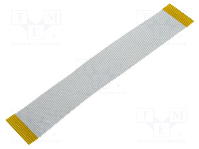 Lintkaabel MOLEX - 98267-0409 - FFC / FPC Cable, Premo Flex Jumper, 24 Core, 1 mm, Same Sided Contacts, 6 ", 152 mm, White