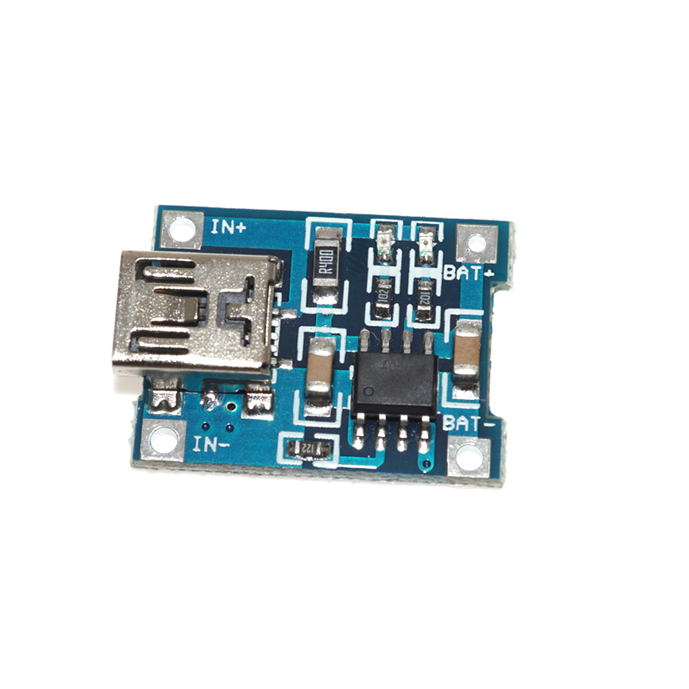 Laadimismoodul Li-Po/Li-Ion 5VDC 1A USB B mini TP4056