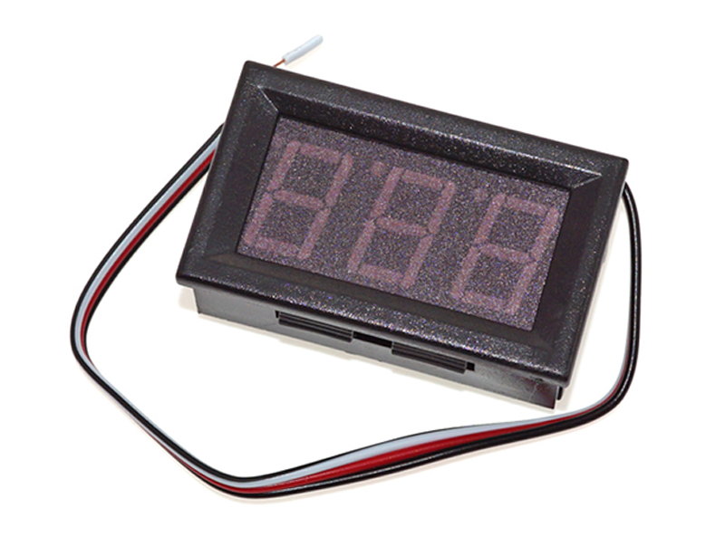 Digitaalne voltmeeter 0-100V DC 48x29x22mm paneelile
