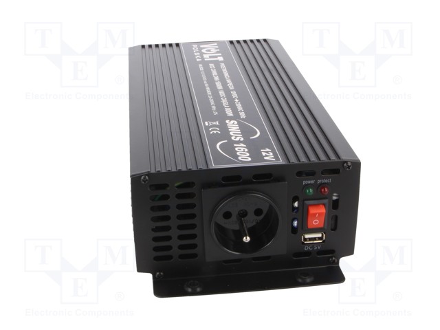 Muundur 12V->230V 800W siinus, Poola Prantsuse pesad