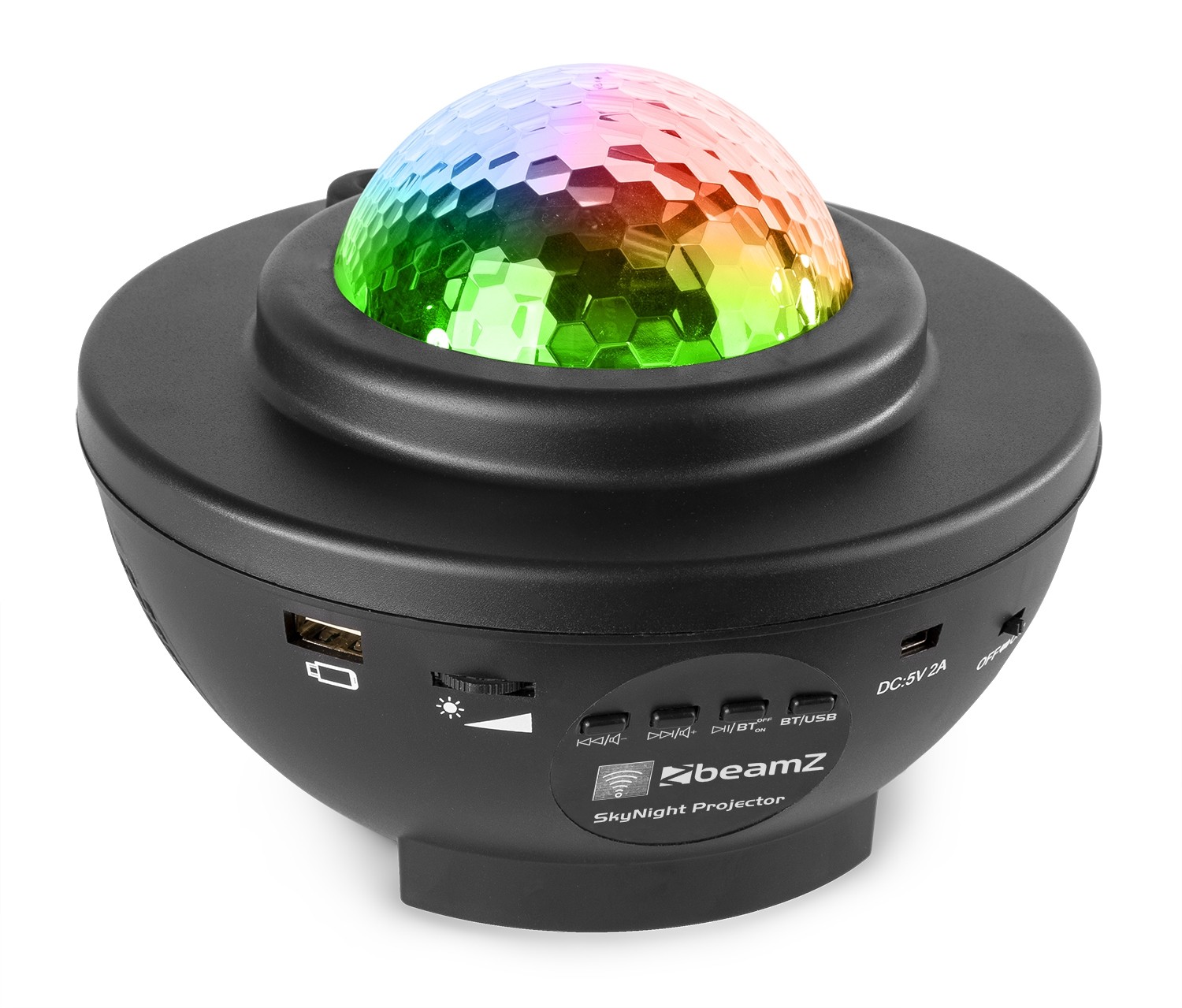 Skynight projector with red and green stars + BT audio 2*3W RGBW LED